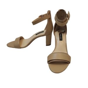 Nine West Woman's Pruce Block Heel Shoe Sandle Size 6.5